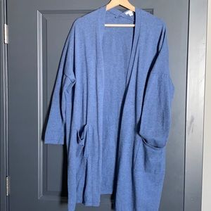 Knee length oversized cardigan